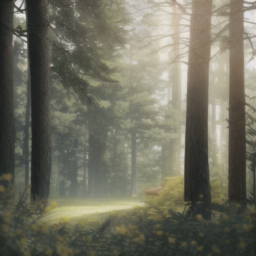  simple a house surrounded by trees and flowers hyperrealistic, full body, detailed clothing, highly detailed, cinematic lighting, stunningly beautiful, intricate, sharp focus, f/1. 8, 85mm, (centered image composition), (professionally color graded), ((bright soft diffused light)), volumetric fog, trending on instagram, trending on tumblr, HDR 4K, 8K