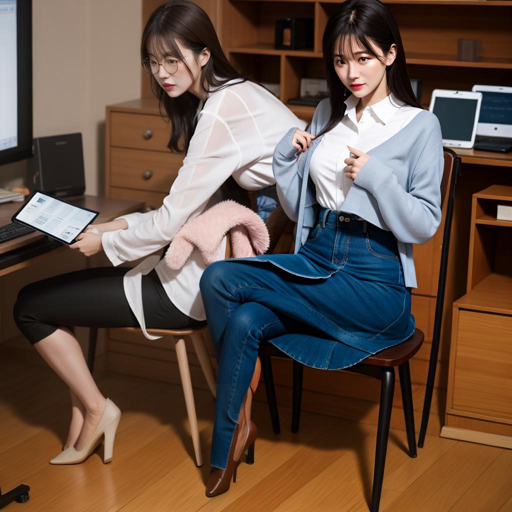  ,(8k, best quality, masterpiece, ultra highres:1.2), 1 , beautiful 2 old woman named Tsukiko,(secretary, shirt,,pantypull,pantydrop, :1.3), office, window, desk, chair, computer, ceiling, ceiling light,crowd, crowded office, many people in background, (photorealistic:1.4), small s ,official art, extremely detailed CG unity 8k wallpaper, ultra high res, professional photography, <lora:InstantPhotoX3:0.4> ,<lora:FilmVelvia3:0.4> , <lora:secretary-000008:0.4> ,<lora:lora_office_3:0.5>, <lora:pantyPullPantyDrop_pantypullPantydropV1:1> hyperrealistic, full body, detailed clothing, highly detailed, cinematic lighting, stunningly beautiful, intricate, sharp focus, f/1. 8, 85mm, (centered image composition), (professionally color graded), ((bright soft diffused light)), volumetric fog, trending on instagram, trending on tumblr, HDR 4K, 8K