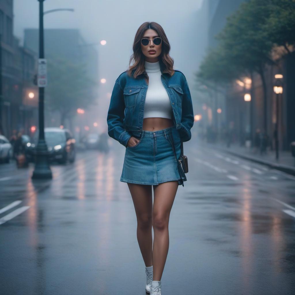  girl hyperrealistic, full body, detailed clothing, highly detailed, cinematic lighting, stunningly beautiful, intricate, sharp focus, f/1. 8, 85mm, (centered image composition), (professionally color graded), ((bright soft diffused light)), volumetric fog, trending on instagram, trending on tumblr, HDR 4K, 8K