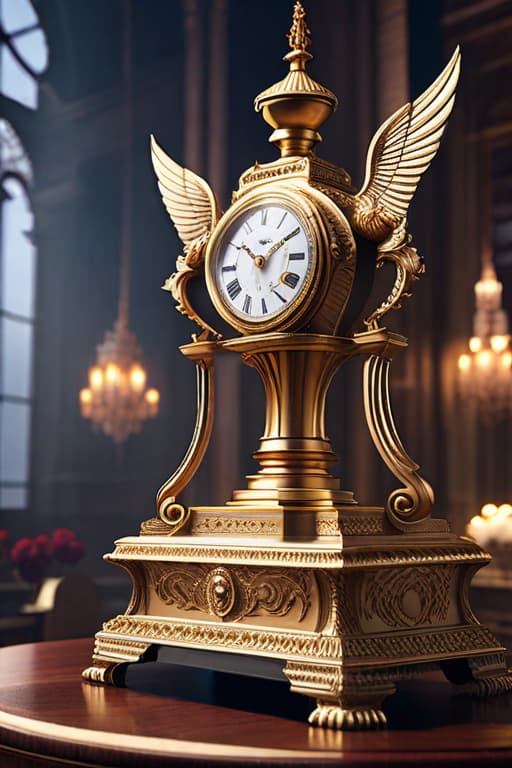  And old clock and below a rose. A scroll banner folds in an out hyperrealistic, full body, detailed clothing, highly detailed, cinematic lighting, stunningly beautiful, intricate, sharp focus, f/1. 8, 85mm, (centered image composition), (professionally color graded), ((bright soft diffused light)), volumetric fog, trending on instagram, trending on tumblr, HDR 4K, 8K