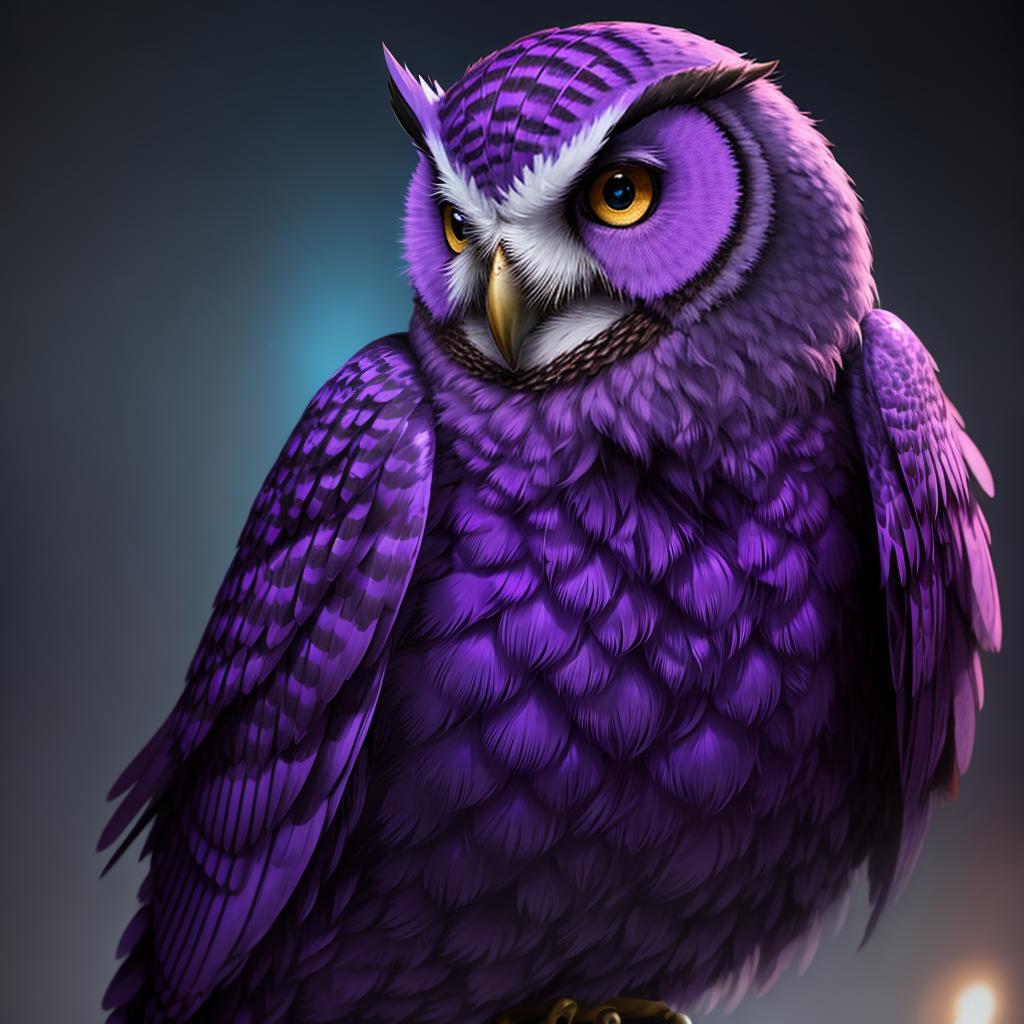  blue-winged purple owl pubg mobile character -realistic