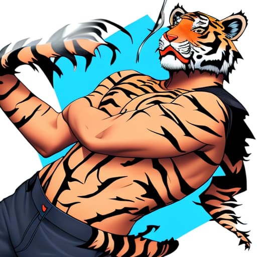  Man who is half tiger half shark