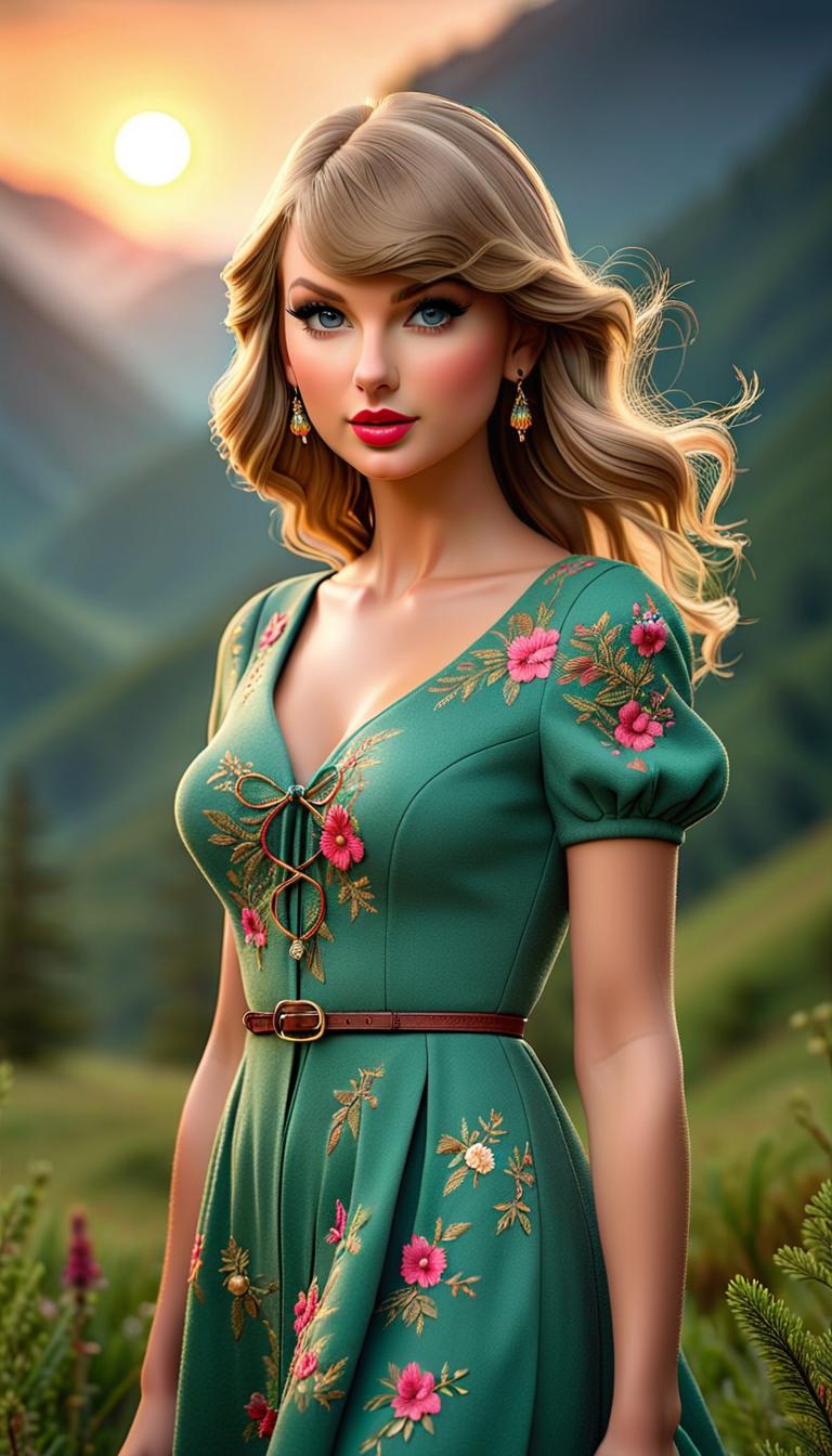  Professional 3D model of Taylor Swift birdwatching . Rendered with Octane, the model is highly detailed,dramatic lighting. hyperrealistic, full body, detailed clothing, highly detailed, cinematic lighting, stunningly beautiful, intricate, sharp focus, f/1. 8, 85mm, (centered image composition), (professionally color graded), ((bright soft diffused light)), volumetric fog, trending on instagram, trending on tumblr, HDR 4K, 8K