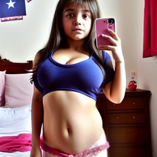  niña pequeña de 4 añitos de edad nacionalidad chilena con uniforme colegial chileno muestra sus enormes tetas al aire mientras le dan por la en video o infantil 