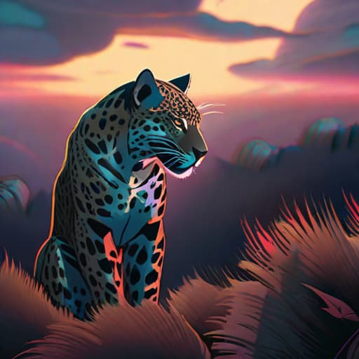  aggressive anime jaguar head portrait, 2d illustration, 2d anime art, 2d character design, dark and spooky colors, abstract elements hyperrealistic, full body, detailed clothing, highly detailed, cinematic lighting, stunningly beautiful, intricate, sharp focus, f/1. 8, 85mm, (centered image composition), (professionally color graded), ((bright soft diffused light)), volumetric fog, trending on instagram, trending on tumblr, HDR 4K, 8K