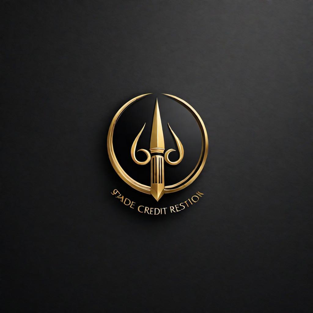  Logo for a credit repair business named 'Spade Credit Restoration'. The logo should incorporate a stylized spade symbol and use black and gold colors. Include the slogan 'repairing your credit one dispute at a time'. The style should be modern, professional, and elegant. hyperrealistic, full body, detailed clothing, highly detailed, cinematic lighting, stunningly beautiful, intricate, sharp focus, f/1. 8, 85mm, (centered image composition), (professionally color graded), ((bright soft diffused light)), volumetric fog, trending on instagram, trending on tumblr, HDR 4K, 8K