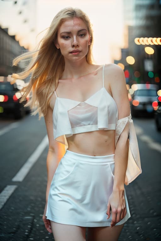  polaroid photo, night photo, photo of 24 y.o gorgeous blond woman, pale skin, bokeh, motion blur hyperrealistic, full body, detailed clothing, highly detailed, cinematic lighting, stunningly beautiful, intricate, sharp focus, f/1. 8, 85mm, (centered image composition), (professionally color graded), ((bright soft diffused light)), volumetric fog, trending on instagram, trending on tumblr, HDR 4K, 8K