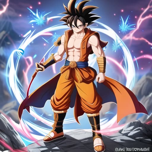  goku fusionado con luffy hyperrealistic, full body, detailed clothing, highly detailed, cinematic lighting, stunningly beautiful, intricate, sharp focus, f/1. 8, 85mm, (centered image composition), (professionally color graded), ((bright soft diffused light)), volumetric fog, trending on instagram, trending on tumblr, HDR 4K, 8K