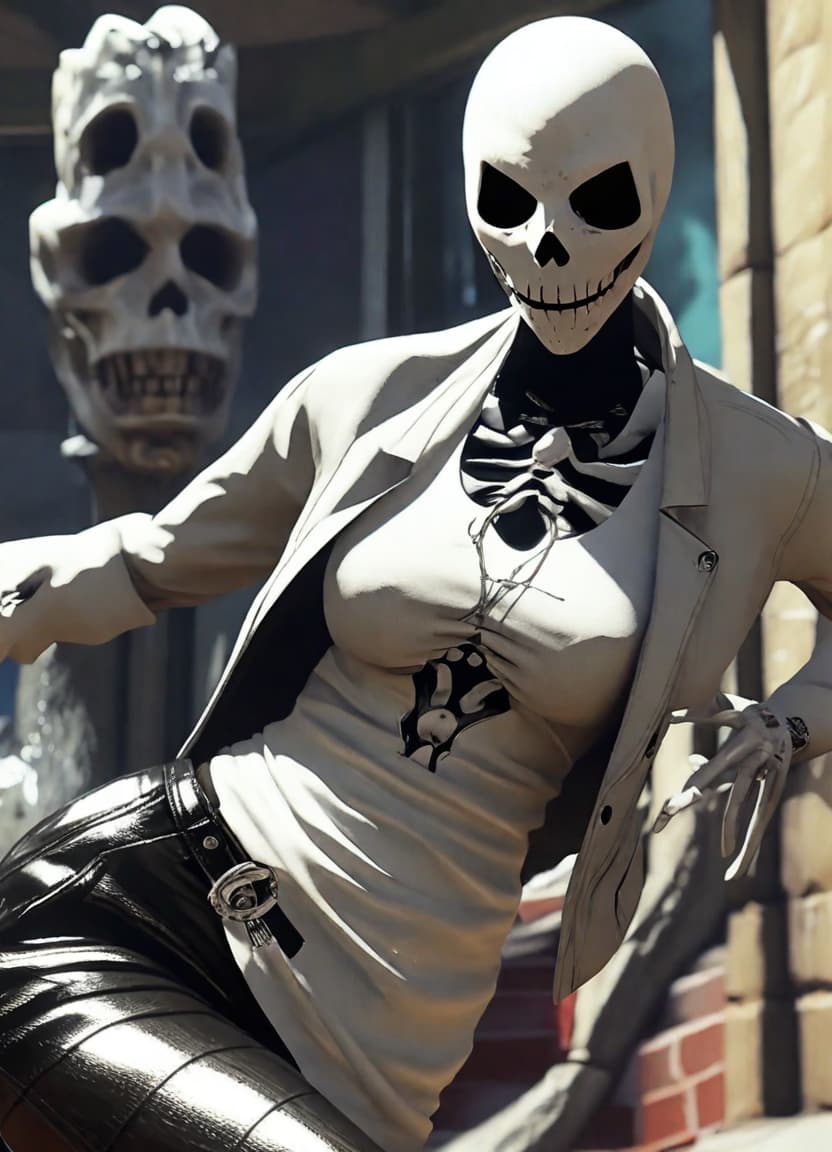  best quality, HD, a girl as gaster in gta 5