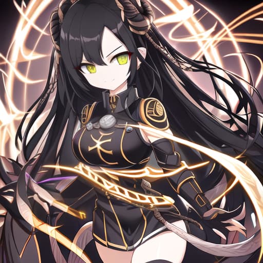  Boku no hero style, pale, snakes in hair, Long black hair with multiple snakes, long fangs, slanted eyes, dark green eyes, spiral shaped irises, all black lenses Monochromatic Marvels, Dramatic Shadows hyperrealistic, full body, detailed clothing, highly detailed, cinematic lighting, stunningly beautiful, intricate, sharp focus, f/1. 8, 85mm, (centered image composition), (professionally color graded), ((bright soft diffused light)), volumetric fog, trending on instagram, trending on tumblr, HDR 4K, 8K