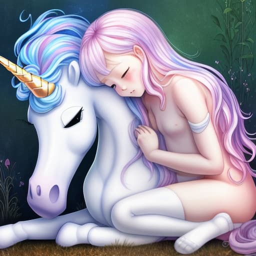  Unicorn comforting its child