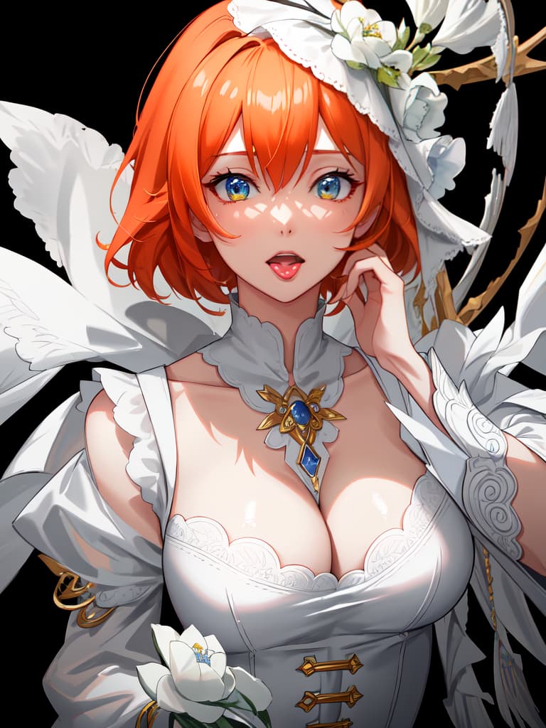  orange messy short hair boy、ultra detailed very narrow eyes、wide opened mouth stick tongue out、BREAK、white costume、BREAK、black background、💩、💩、💩、💩、💩、, masterpiece, best quality,8k,ultra detailed,high resolution,an extremely delicate and beautiful,hyper detail hyperrealistic, full body, detailed clothing, highly detailed, cinematic lighting, stunningly beautiful, intricate, sharp focus, f/1. 8, 85mm, (centered image composition), (professionally color graded), ((bright soft diffused light)), volumetric fog, trending on instagram, trending on tumblr, HDR 4K, 8K