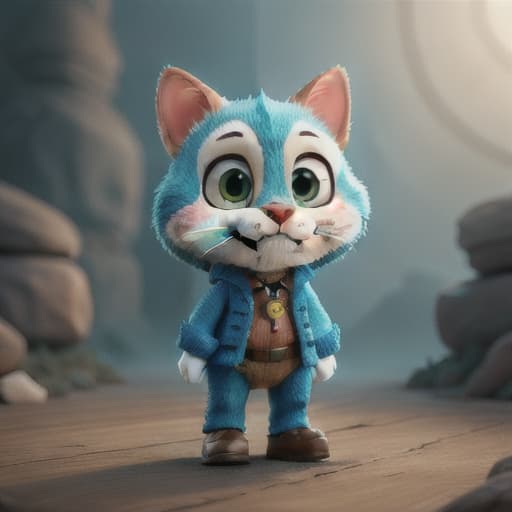  cartoon character hyperrealistic, full body, detailed clothing, highly detailed, cinematic lighting, stunningly beautiful, intricate, sharp focus, f/1. 8, 85mm, (centered image composition), (professionally color graded), ((bright soft diffused light)), volumetric fog, trending on instagram, trending on tumblr, HDR 4K, 8K