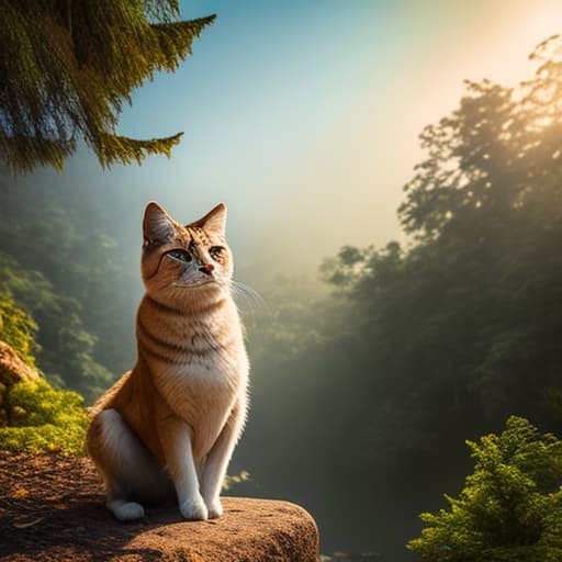  seekor anak anjing kecil berdiri di pinggir hutan dengan latar belakang desa yang asri, siap untuk petualangan hyperrealistic, full body, detailed clothing, highly detailed, cinematic lighting, stunningly beautiful, intricate, sharp focus, f/1. 8, 85mm, (centered image composition), (professionally color graded), ((bright soft diffused light)), volumetric fog, trending on instagram, trending on tumblr, HDR 4K, 8K