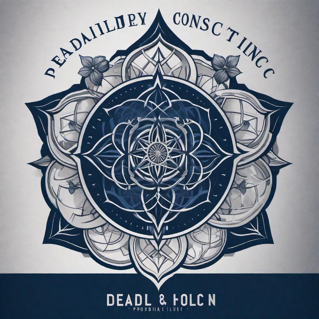  A professional logo for Deadly Construction Inc, considering 'Deadly' as a synonym for accuracy and precision, and incorporating elements of sacred geometry. The logo should include construction elements such as a blueprint or compass, intertwined with sacred geometry patterns like the Flower of Life or Metatron's Cube. The design should be clean and modern, conveying a sense of precision, excellence, and harmony. Use strong yet professional colors such as dark blue, grey, and white. The text 'Deadly Construction Inc.' should be prominently featured in a sleek, modern font. The overall design should communicate accuracy, reliability, high standards in construction, and the harmonious balance of sacred geometry. hyperrealistic, full body, detailed clothing, highly detailed, cinematic lighting, stunningly beautiful, intricate, sharp focus, f/1. 8, 85mm, (centered image composition), (professionally color graded), ((bright soft diffused light)), volumetric fog, trending on instagram, trending on tumblr, HDR 4K, 8K