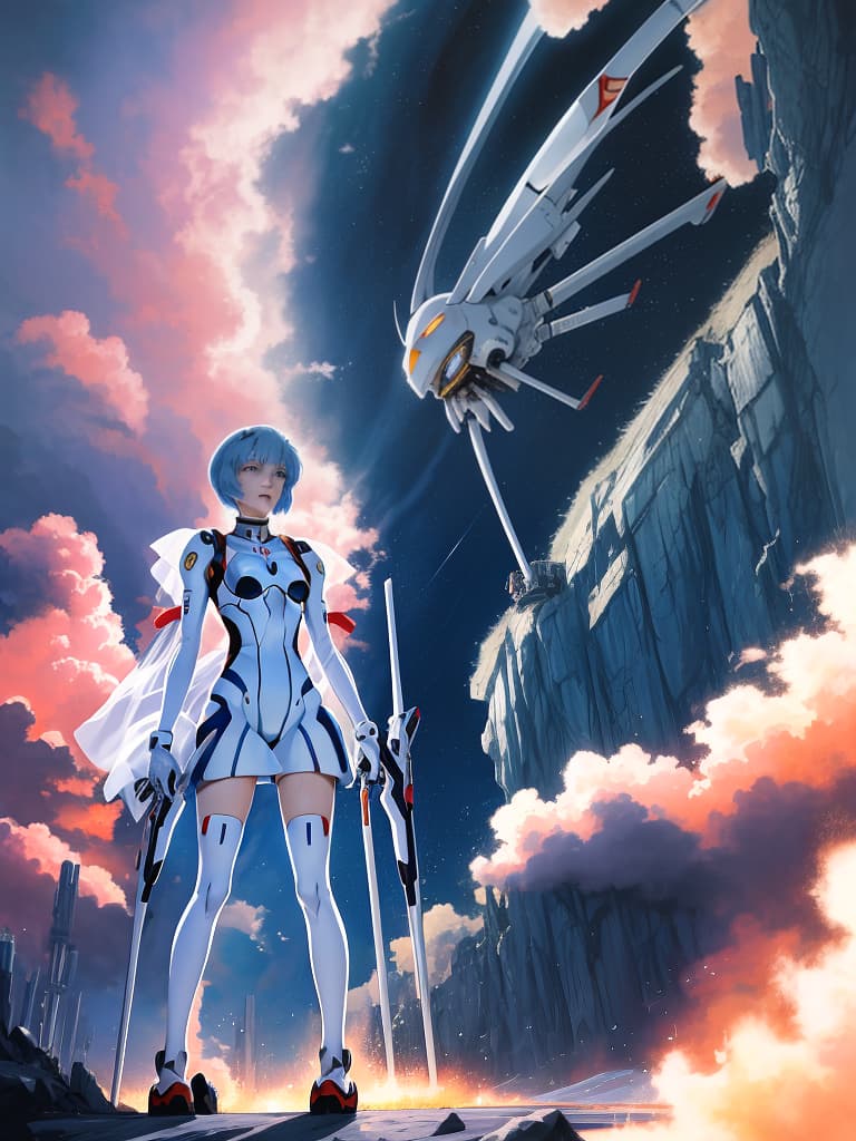  Rei Ayanami, Evangelion, masterpiece, best quality,8k,ultra detailed,high resolution,an extremely delicate and beautiful,hyper detail