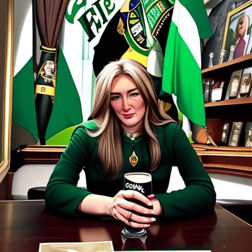  Trump as an Irish person drinking Guinness and supporting Sinn Fein