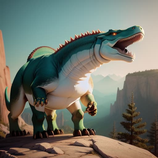  rock titan , fused with t-rex head , long spiked tail , natural background , detailed rock body , hyperrealistic, high quality, highly detailed, perfect lighting, intricate, sharp focus, f/1. 8, 85mm, (centered image composition), (professionally color graded), ((bright soft diffused light)), trending on instagram, HDR 4K, 8K