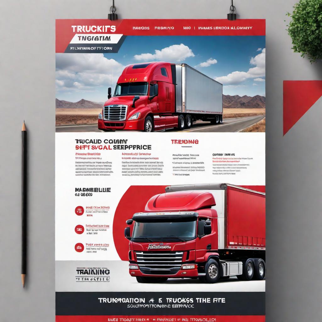  A promotional flyer for a trucking company named truckingfts@gmail.com. The flyer should include the company's email (truckingfts@gmail.com) and phone number (+1 (540) 706-7435). It should convey that the company moves anything to accommodate the customer. The design should be professional, visually appealing, and easy to read. Include images or icons representing transportation, trucks, and customer service. Use bold and clear fonts for the text. hyperrealistic, full body, detailed clothing, highly detailed, cinematic lighting, stunningly beautiful, intricate, sharp focus, f/1. 8, 85mm, (centered image composition), (professionally color graded), ((bright soft diffused light)), volumetric fog, trending on instagram, trending on tumblr, HDR 4K, 8K