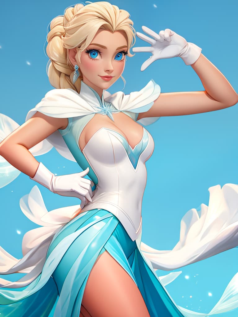  elsa wearing nothing except rubber gloves