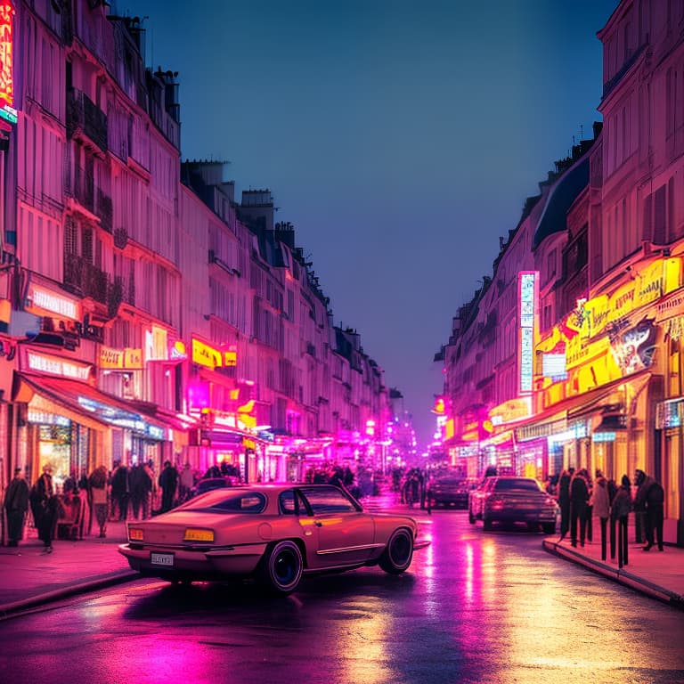 nvinkpunk parisian at night, orange neons hyperrealistic, full body, detailed clothing, highly detailed, cinematic lighting, stunningly beautiful, intricate, sharp focus, f/1. 8, 85mm, (centered image composition), (professionally color graded), ((bright soft diffused light)), volumetric fog, trending on instagram, trending on tumblr, HDR 4K, 8K