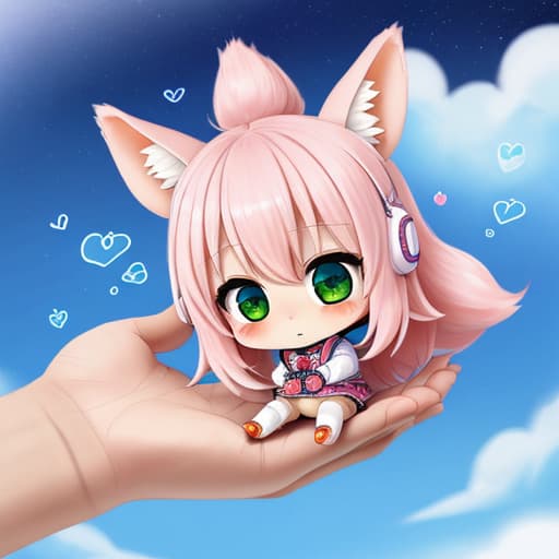  in a Kawaii Chibi style, Minecraft player girl having a big x in his hand and in another other players hand has a diamond in his hand and weaving The diamond in sky