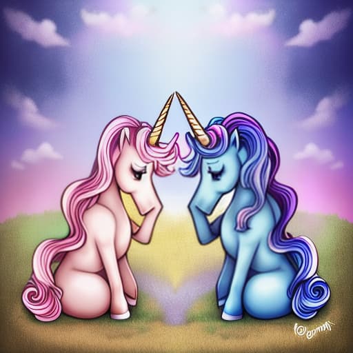  Two unicorns talking