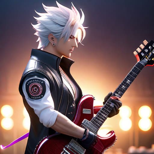  Photo of a white PRS guitar with some donuts and milkshakes hyperrealistic, full body, detailed clothing, highly detailed, cinematic lighting, stunningly beautiful, intricate, sharp focus, f/1. 8, 85mm, (centered image composition), (professionally color graded), ((bright soft diffused light)), volumetric fog, trending on instagram, trending on tumblr, HDR 4K, 8K