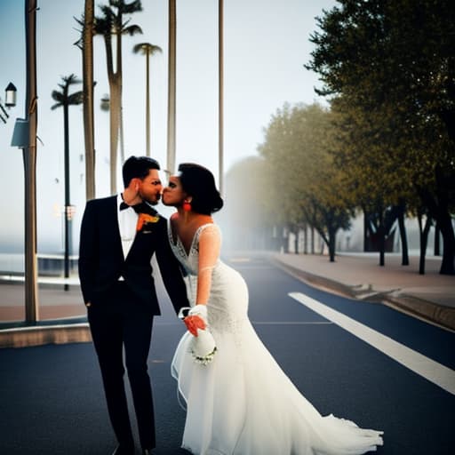 wa-vy style Two men kissing while wearing business attire. hyperrealistic, full body, detailed clothing, highly detailed, cinematic lighting, stunningly beautiful, intricate, sharp focus, f/1. 8, 85mm, (centered image composition), (professionally color graded), ((bright soft diffused light)), volumetric fog, trending on instagram, trending on tumblr, HDR 4K, 8K