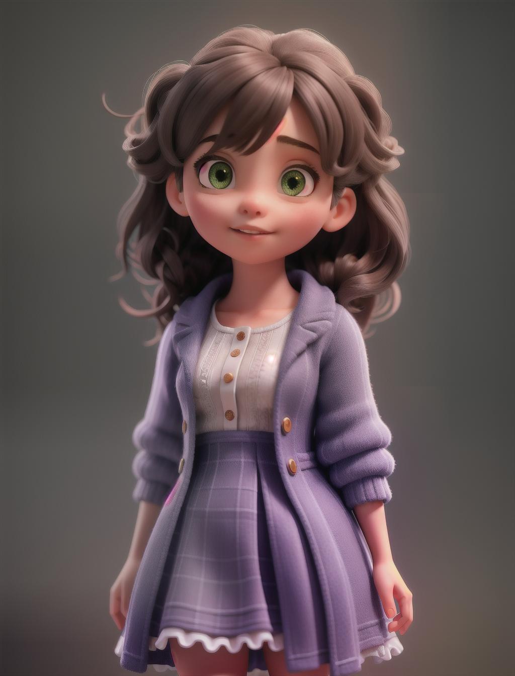  Little girl hyperrealistic, full body, detailed clothing, highly detailed, cinematic lighting, stunningly beautiful, intricate, sharp focus, f/1. 8, 85mm, (centered image composition), (professionally color graded), ((bright soft diffused light)), volumetric fog, trending on instagram, trending on tumblr, HDR 4K, 8K