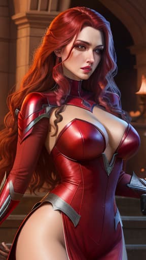  Beautiful as scarlet witch,,having big , masterpieces, top quality, best quality, official art, beautiful and aesthetic, realistic, 4K, 8K