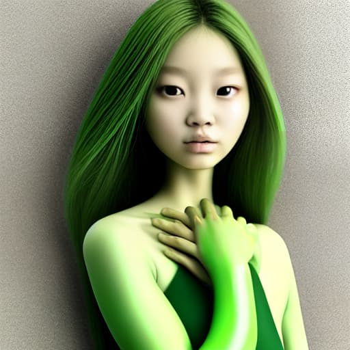  Jennie Kim beautiful green alien 16k, cinematic, hyperrealistic, photorealistic Beautiful , full body, , poses