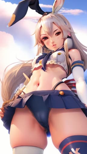  Shimakaze. Stretched and tight pussy. , masterpieces, top quality, best quality, official art, beautiful and aesthetic, realistic, 4K, 8K