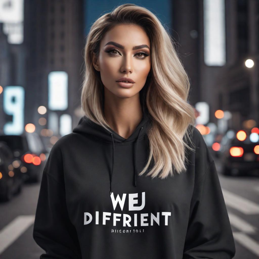  A clear and prominent logo for the brand 'We Kut Different'. The design should be modern, simple, and stylish, suitable for a T-shirt and hoodie business. The color scheme should be bold and eye-catching, utilizing black, white, and a pop of bright color. The text 'We Kut Different' should be clear, prominent, and easily readable with a sleek and trendy font. The overall mood should be fresh, urban, and appealing to a young, fashionable audience. Incorporate elements that suggest fashion or streetwear. Ensure the logo is high contrast and the elements are well defined. hyperrealistic, full body, detailed clothing, highly detailed, cinematic lighting, stunningly beautiful, intricate, sharp focus, f/1. 8, 85mm, (centered image composition), (professionally color graded), ((bright soft diffused light)), volumetric fog, trending on instagram, trending on tumblr, HDR 4K, 8K