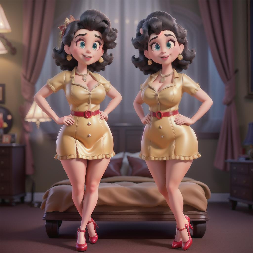  Danny devito as a Betty boop style pin up girl hyperrealistic, full body, detailed clothing, highly detailed, cinematic lighting, stunningly beautiful, intricate, sharp focus, f/1. 8, 85mm, (centered image composition), (professionally color graded), ((bright soft diffused light)), volumetric fog, trending on instagram, trending on tumblr, HDR 4K, 8K