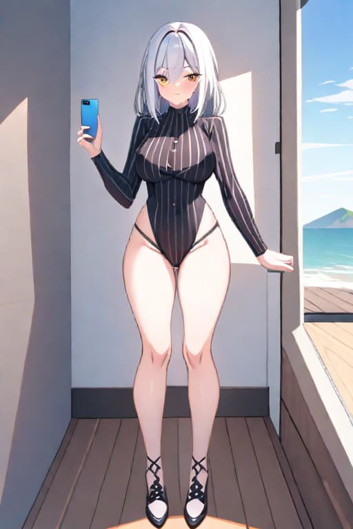  A girl with short white hair takes a selfie in a witch costume hyperrealistic, full body, detailed clothing, highly detailed, cinematic lighting, stunningly beautiful, intricate, sharp focus, f/1. 8, 85mm, (centered image composition), (professionally color graded), ((bright soft diffused light)), volumetric fog, trending on instagram, trending on tumblr, HDR 4K, 8K