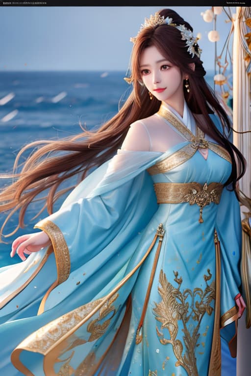  [A portrait] of [a beautiful lady with brown long hair and a white dress], [standing in front of the sea], [blue hour], [soft color] japanese girl too clear s 1000 hyperrealistic, full body, detailed clothing, highly detailed, cinematic lighting, stunningly beautiful, intricate, sharp focus, f/1. 8, 85mm, (centered image composition), (professionally color graded), ((bright soft diffused light)), volumetric fog, trending on instagram, trending on tumblr, HDR 4K, 8K