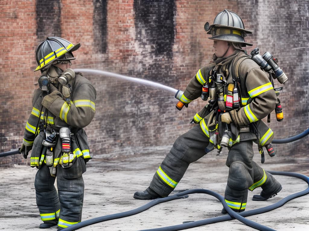 lnkdn photography firefighter with hose