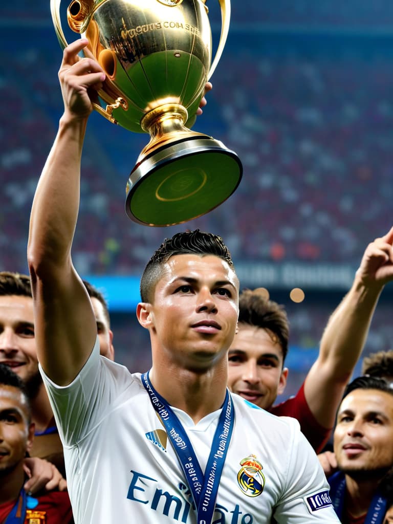  Ronaldo wins a trophy and celebrates