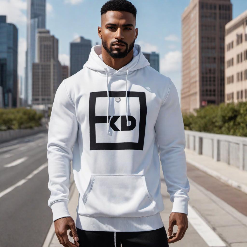  A hoodie design featuring both the 'WKD 369' logo image prominently and the user-provided image from the URL (https://chatai-prod-1.s3.us-west-1.amazonaws.com/uploads/jjvxto3bl0a7wyw3e3sg5xkn7cng9cmq.png). The 'WKD 369' logo should be on the front, and the new image should be placed in a complementary position. The text 'We Kut Different' should run down the length of both sleeves. Use colorful drawstrings for an urban touch. Ensure the design is modern, stylish, and appealing to a young, fashionable audience. Use bold colors and high contrast to make the elements stand out, incorporating both provided images seamlessly into the design. hyperrealistic, full body, detailed clothing, highly detailed, cinematic lighting, stunningly beautiful, intricate, sharp focus, f/1. 8, 85mm, (centered image composition), (professionally color graded), ((bright soft diffused light)), volumetric fog, trending on instagram, trending on tumblr, HDR 4K, 8K