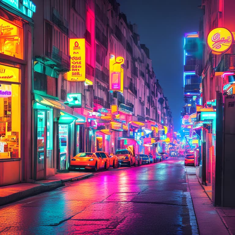 nvinkpunk parisian at night, orange neons hyperrealistic, full body, detailed clothing, highly detailed, cinematic lighting, stunningly beautiful, intricate, sharp focus, f/1. 8, 85mm, (centered image composition), (professionally color graded), ((bright soft diffused light)), volumetric fog, trending on instagram, trending on tumblr, HDR 4K, 8K