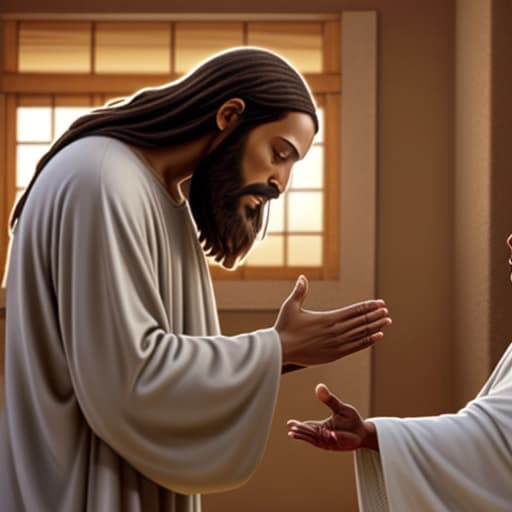  Picture of Jesus Christ praying with an African American Make