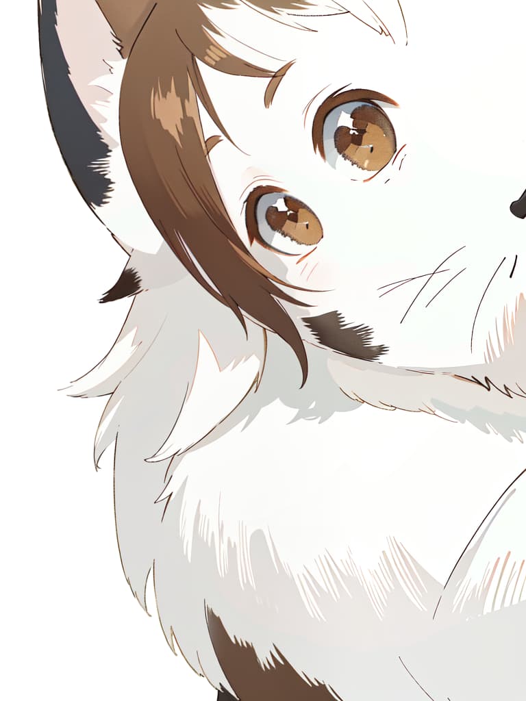  Japanese Dog, Small, the background is white, White and Brown, masterpiece, best quality,8k,ultra detailed,high resolution,an extremely delicate and beautiful,hyper detail