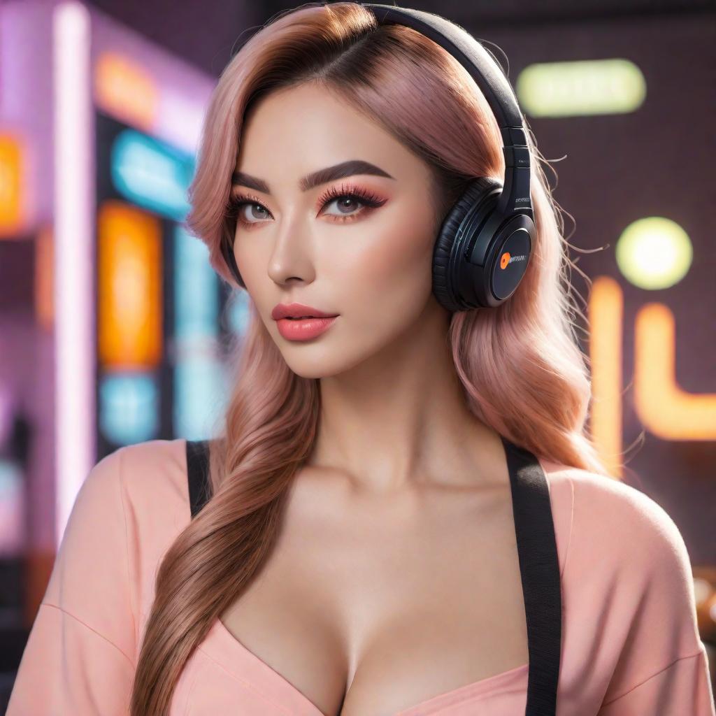  Create a TikTok profile picture for a male streamer named Peach_Clipz. The design should be modern and vibrant, featuring colors like peach, orange, and purple. Include the name 'Peach_Clipz' prominently, with a gamer theme. Make it bold and eye-catching, suitable for a male audience. hyperrealistic, full body, detailed clothing, highly detailed, cinematic lighting, stunningly beautiful, intricate, sharp focus, f/1. 8, 85mm, (centered image composition), (professionally color graded), ((bright soft diffused light)), volumetric fog, trending on instagram, trending on tumblr, HDR 4K, 8K