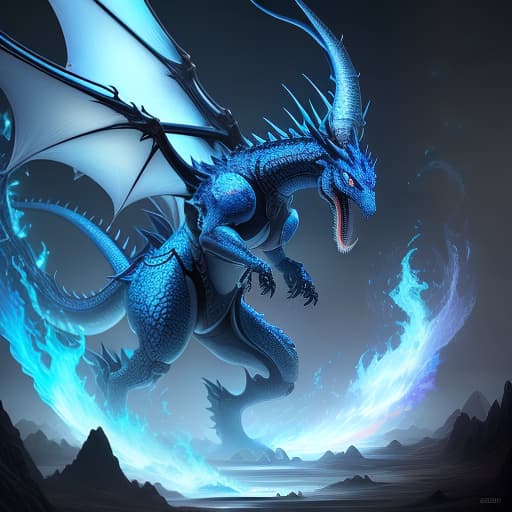  Beautiful Chinese blue dragon, (Surrealism), dreamlike , distorted , abstract , symbolic hyperrealistic, full body, detailed clothing, highly detailed, cinematic lighting, stunningly beautiful, intricate, sharp focus, f/1. 8, 85mm, (centered image composition), (professionally color graded), ((bright soft diffused light)), volumetric fog, trending on instagram, trending on tumblr, HDR 4K, 8K