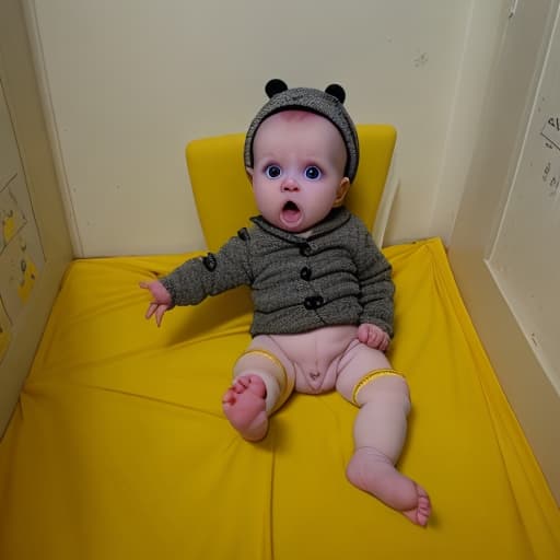  Scary baby in yellow room