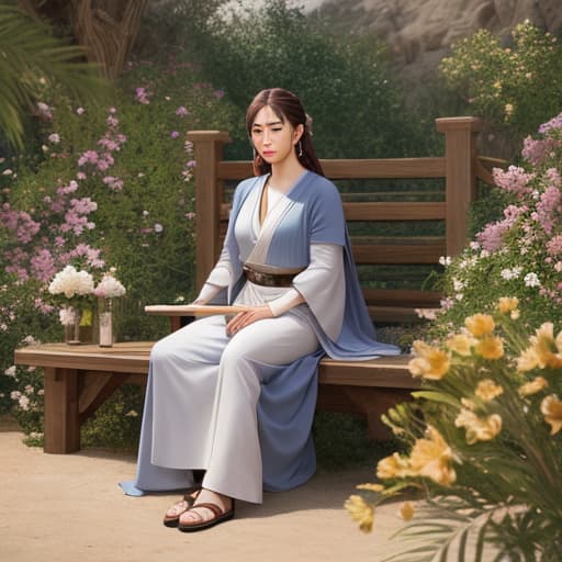  (Jedi meditation:1.3), serene photo,1 , huge , deep age, Jedi master in deep meditation, in jedioutfit, sitting cross legged, (desert oasis:1.1), surrounded by blooming desert flowers, harmonizing with the Force, spiritual retreat, transcendent tranquility, desert enlightenment, Absurdres, hdr, ultra detailed ilration, extremely detailed face, RAW photo, film grain, skin pores, trending on deviantart <lora:jedioutfit:1> <lora:epiNoiseoffset v2:1> hyperrealistic, full body, detailed clothing, highly detailed, cinematic lighting, stunningly beautiful, intricate, sharp focus, f/1. 8, 85mm, (centered image composition), (professionally color graded), ((bright soft diffused light)), volumetric fog, trending on instagram, trending on tumblr, HDR 4K, 8K