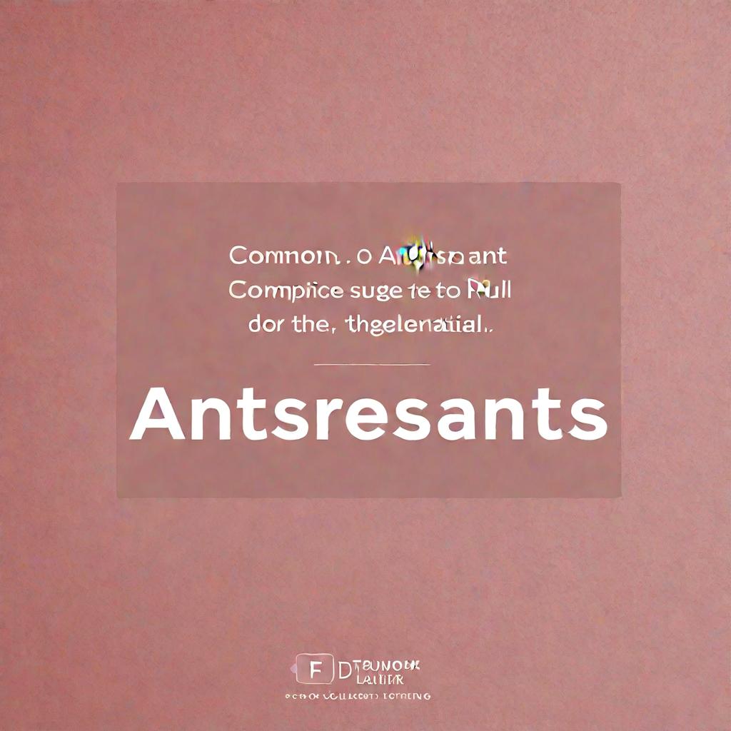  Design an image for a chapter: Common antidepressants. Do not include any text in the image. hyperrealistic, full body, detailed clothing, highly detailed, cinematic lighting, stunningly beautiful, intricate, sharp focus, f/1. 8, 85mm, (centered image composition), (professionally color graded), ((bright soft diffused light)), volumetric fog, trending on instagram, trending on tumblr, HDR 4K, 8K