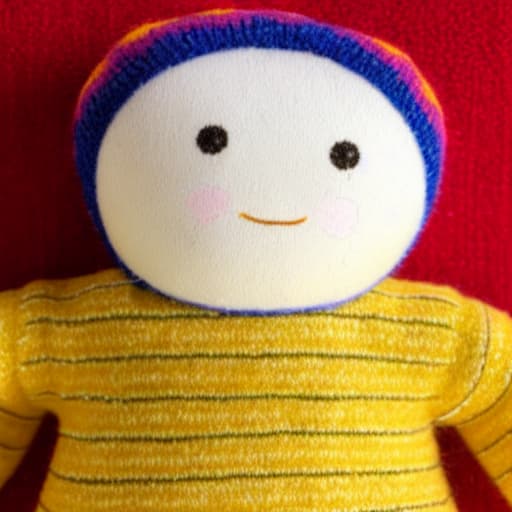 hasbulla person Yellow wool doll