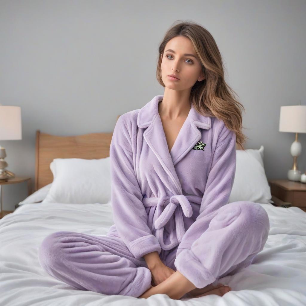  A very tired girl in a plush pajama. hyperrealistic, full body, detailed clothing, highly detailed, cinematic lighting, stunningly beautiful, intricate, sharp focus, f/1. 8, 85mm, (centered image composition), (professionally color graded), ((bright soft diffused light)), volumetric fog, trending on instagram, trending on tumblr, HDR 4K, 8K